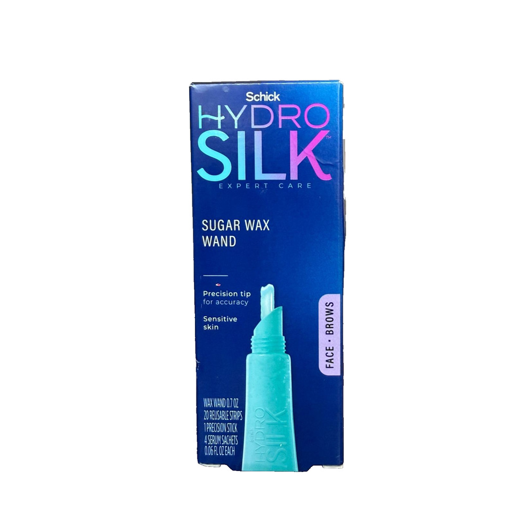 Schick Hydro Silk Sugar Wax Wand 0.7oz Eyebrow & Face Hair Removal – New